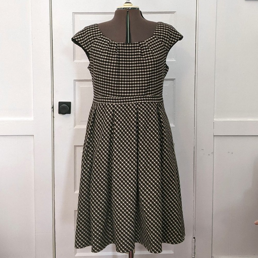 ESHAKTI Flannel Empire Waist Dress Sz 18